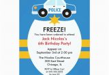 Police Birthday Cards Police Birthday Party Invitation Zazzle Com