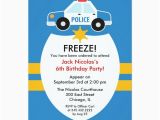 Police Birthday Cards Police Birthday Party Invitation Zazzle Com