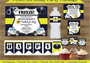 Police Birthday Cards Police Party Printables Police Birthday Party Package