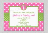 Polka Dot First Birthday Invitations Hot Pink Polka Dot Birthday Invitation Polka Dot Birthday