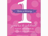 Polka Dot First Birthday Invitations Pink Polka Dot First Birthday Invitations Paperstyle