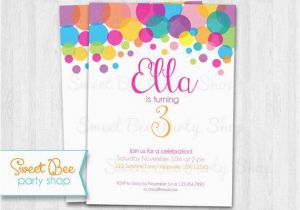 Polka Dot First Birthday Invitations Polka Dot Invitation orderecigsjuice Info