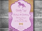 Pony Ride Birthday Invitations Horseback Riding Invitation Pony Party Invitation Diy Horse