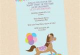 Pony Ride Birthday Invitations Pony Rides Birthday Party Invitation Any Colors