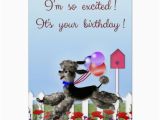 Poodle Birthday Cards Happy Birthday Excited Black Poodle In A Garden Card