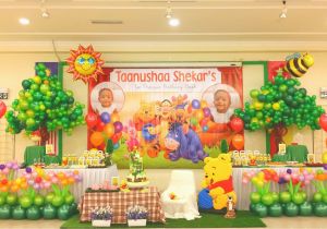 Pooh Bear Birthday Decorations 1st Birthday Party Stage Decorations Google Search 1st