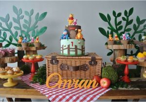 Pooh Bear Birthday Decorations Kara 39 S Party Ideas Rustic Winnie the Pooh First Birthday