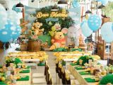 Pooh Bear Birthday Decorations Kara 39 S Party Ideas Winnie the Pooh 1st Birthday Party