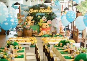 Pooh Bear Birthday Decorations Kara 39 S Party Ideas Winnie the Pooh 1st Birthday Party