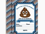 Poop Emoji Birthday Invitations Emoji Birthday Invitations Birthday Wikii