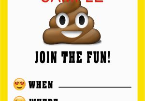 Poop Emoji Birthday Invitations Poop Emoji Birthday Invitations Lijicinu 2d2eebf9eba6