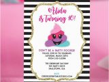 Poop Emoji Birthday Invitations Poop Emoji Invitation Instant Download Printable Party