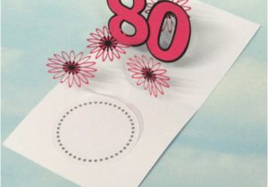 Pop Up 80th Birthday Cards 80th Birthday Card Flowers Spiral Pop Up 3d Pink Flowers
