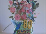 Pop Up 80th Birthday Cards 80th Birthday Pop Up Card Card In A Box Dimensional Card