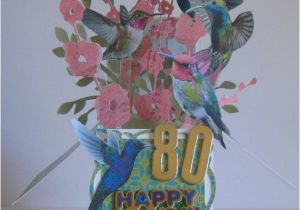 Pop Up 80th Birthday Cards 80th Birthday Pop Up Card Card In A Box Dimensional Card
