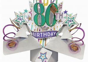 Pop Up 80th Birthday Cards 80th Pop Up Birthday Card Find Me A Gift
