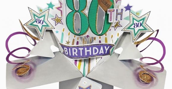 Pop Up 80th Birthday Cards 80th Pop Up Birthday Card Find Me A Gift
