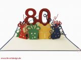 Pop Up 80th Birthday Cards Pop Up Birthday Card 80th Birthday Blue Lin Pop Up