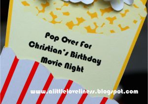 Popcorn Birthday Invitations A Little Loveliness Popcorn Movie Party Invitation Tutorial
