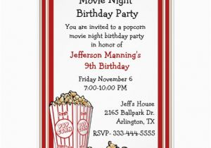 Popcorn Birthday Invitations Fun Popcorn Birthday Party Invitation 5 Quot X 7 Quot Invitation