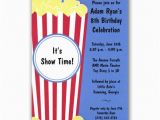 Popcorn Birthday Invitations Popcorn and Movie Birthday Invitations Paperstyle
