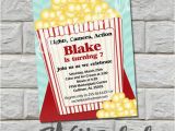 Popcorn Birthday Invitations Popcorn Birthday Invitation Do It Yourself Digital Print