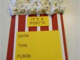 Popcorn Birthday Invitations Popcorn theme Party Invitations