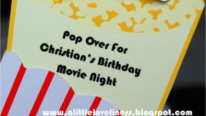 Popcorn Birthday Party Invitations A Little Loveliness Popcorn Movie Party Invitation Tutorial