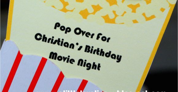 Popcorn Birthday Party Invitations A Little Loveliness Popcorn Movie Party Invitation Tutorial