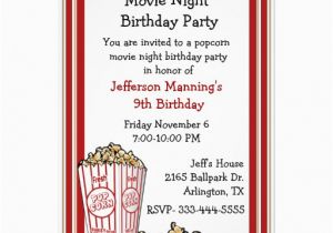 Popcorn Birthday Party Invitations Fun Popcorn Birthday Party Invitation 5 Quot X 7 Quot Invitation