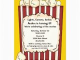 Popcorn Birthday Party Invitations Personalized theatre Invitations Custominvitations4u Com