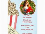 Popcorn Birthday Party Invitations Popcorn Birthday Party Invitation Zazzle