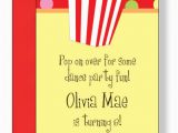 Popcorn Birthday Party Invitations Popcorn Slim Blockbuster Movie Invitations Myexpression 11430