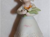 Porcelain Birthday Girls K2 Porcelain Geo Z Lefton Birthday Girl Flower August Nib with