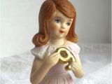 Porcelain Birthday Girls Vintage Ceramic Figurine Ninth Birthday Girl Porcelain by