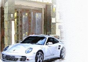 Porsche Birthday Card Greeting Card Icg4707 Husband Birthday White Porsche