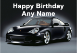 Porsche Birthday Card Porsche Black Birthday Card