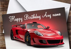 Porsche Birthday Card Porsche Carrera Gt Red Personalised Birthday Card the