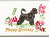 Portuguese Birthday Cards Portuguese Water Dog Birthday Card Embroidered by Dogmania