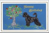 Portuguese Birthday Cards Portuguese Water Dog Birthday Card Embroidered by Dogmania