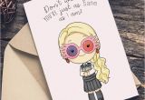 Postal Birthday Gifts for Him Luna Lovegood Harry Potter Greeting Card Happy Birthday or