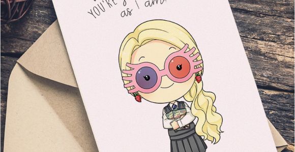 Postal Birthday Gifts for Him Luna Lovegood Harry Potter Greeting Card Happy Birthday or