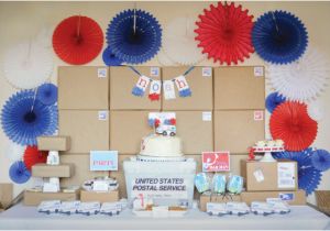 Postal Birthday Gifts for Him Party themes First Class Post Office Mail Party