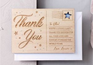 Postal Birthday Gifts for Him Personalised 39 Thank You 39 Wooden Post Card by No ordinary
