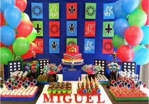 Power Rangers Birthday Decorations Kara 39 S Party Ideas Power Rangers Samurai Birthday Party