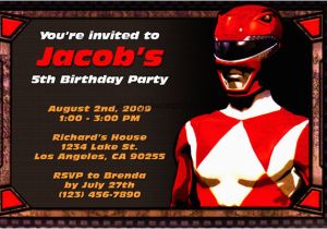 Power Rangers Birthday Invitation Template Free Printable Power Rangers Birthday Party Invitations