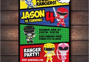 Power Rangers Birthday Invitation Template Template New Power Rangers Party Supplies with Make Your