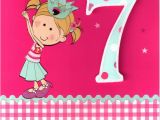 Prayer for 7th Birthday Girl Girls 7th Birthday 3d 7 Seven today Card Childrens Kids