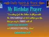 Prayer for A Birthday Girl My Birthday Prayer Daily Spirit and Word