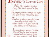 Prayer for Birthday Girl Prayer for A Little Girl Wall Plaque